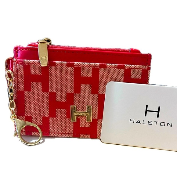 Halston Heritage Red and Goldtone  Women's Wallet - Picture 3 of 10